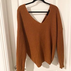 Knot back sweater